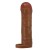 Коричневая насадка-удлинитель на пенис Bunion - 16,5 см. - Baile - в Новошахтинске купить с доставкой