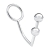 Кольцо на пенис с анальным стимулятором Two Bead Stainless Steel Anal Hook   Cock Ring - BlueLine - в Новошахтинске купить с доставкой