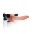 Телесный полый страпон с вибрацией Vibrating Hollow Strap-On with Balls - 24 см. - Pipedream - купить с доставкой в Новошахтинске