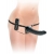 Черный страпон с вагинальной пробкой Deluxe Vibrating Penetrix Strap-On - 19 см. - Pipedream - купить с доставкой в Новошахтинске
