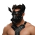 Черная кожаная маска «Собака» - Crazy Handmade - купить с доставкой в Новошахтинске