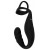 Черное эрекционное кольцо со стимуляцией промежности и анальной пробкой Cock Ring with RC Prostate Plug - Orion - в Новошахтинске купить с доставкой