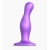 Фиолетовая насадка Strap-On-Me Dildo Plug Curvy size M - Strap-on-me - купить с доставкой в Новошахтинске
