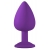 Большая фиолетовая анальная пробка Emotions Cutie Large с голубым кристаллом - 10 см. - Lola Games - купить с доставкой в Новошахтинске