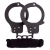 Чёрные наручники из листового металла в комплекте с веревкой BONDX METAL CUFFS LOVE ROPE SET - Dream Toys - купить с доставкой в Новошахтинске