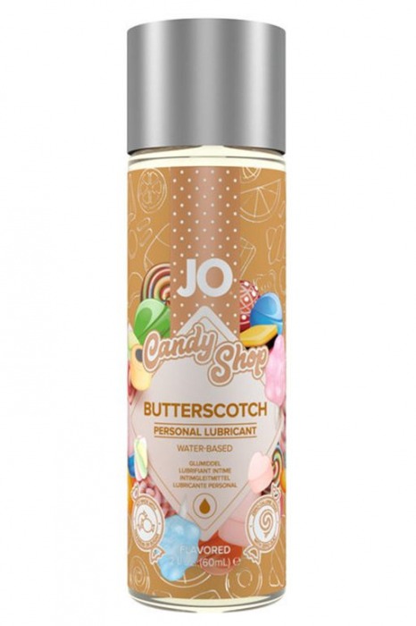 Смазка на водной основе Candy Shop Butterscotch с ароматом ирисок - 60 мл. - System JO - купить с доставкой в Новошахтинске