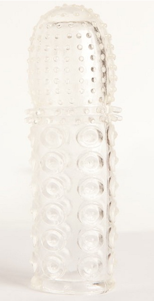 Прозрачная закрытая гелевая насадка - 13,5 см. - Toyfa Basic - в Новошахтинске купить с доставкой