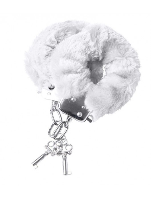 Наручники с белой меховой опушкой - ToyFa - купить с доставкой в Новошахтинске