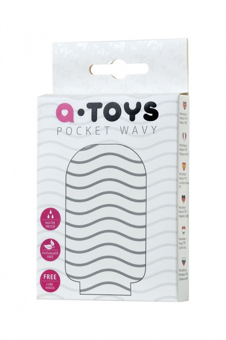 Белый мастурбатор A-Toys Pocket Wavy - A-toys - в Новошахтинске купить с доставкой
