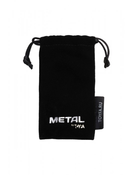 Серебристая коническая анальная пробка с красным кристаллом - 8 см. - ToyFa - купить с доставкой в Новошахтинске