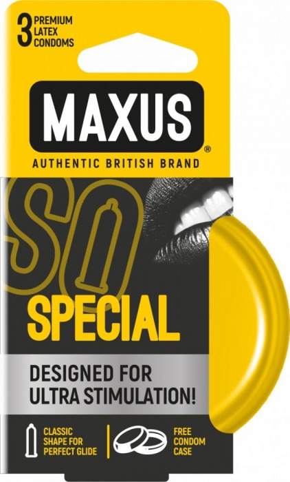 Презервативы с точками и рёбрами в железном кейсе MAXUS Special - 3 шт. - Maxus - купить с доставкой в Новошахтинске