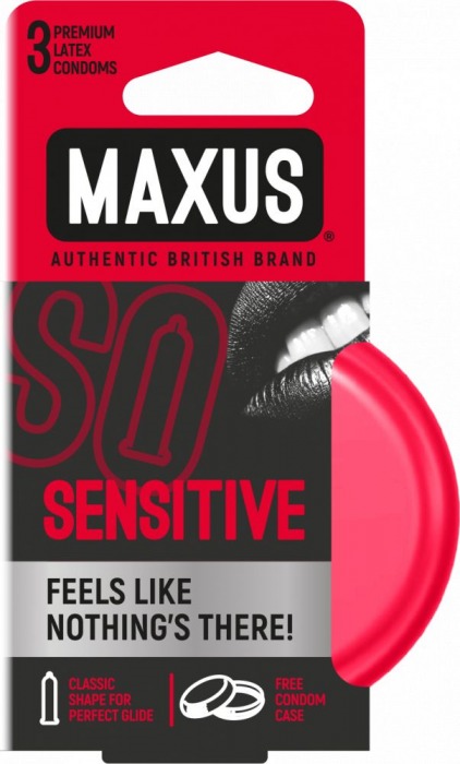 Ультратонкие презервативы в железном кейсе MAXUS Sensitive - 3 шт. - Maxus - купить с доставкой в Новошахтинске