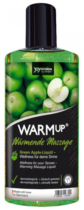 Массажное масло WARMup Green Apple с ароматом яблока - 150 мл. - Joy Division - купить с доставкой в Новошахтинске