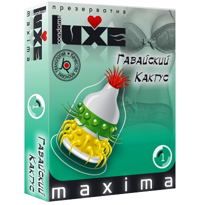 Презерватив LUXE Maxima  Гавайский Кактус  - 1 шт. - Luxe - купить с доставкой в Новошахтинске