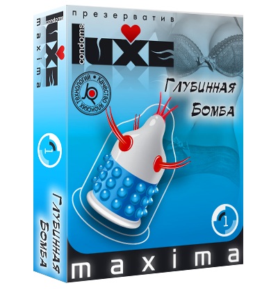 Презерватив LUXE Maxima  Глубинная бомба  - 1 шт. - Luxe - купить с доставкой в Новошахтинске