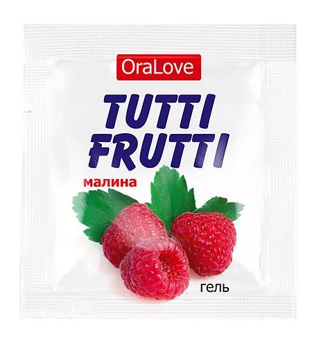 Пробник гель-смазки Tutti-frutti с малиновым вкусом - 4 гр. - Биоритм - купить с доставкой в Новошахтинске
