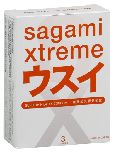Ультратонкие презервативы Sagami Xtreme SUPERTHIN - 3 шт. - Sagami - купить с доставкой в Новошахтинске