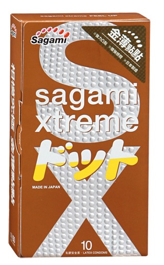 Презервативы Sagami Xtreme FEEL UP с точечной текстурой и линиями прилегания - 10 шт. - Sagami - купить с доставкой в Новошахтинске