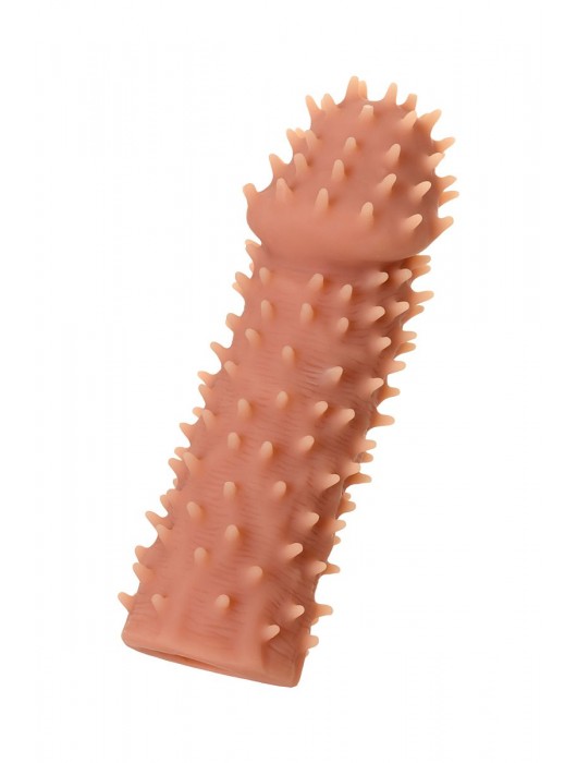 Телесная реалистичная насадка KOKOS Extreme Sleeve 07 с дополнительной стимуляцией - 12,7 см. - KOKOS - в Новошахтинске купить с доставкой