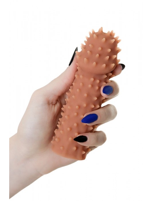 Телесная реалистичная насадка KOKOS Extreme Sleeve 07 с дополнительной стимуляцией - 12,7 см. - KOKOS - в Новошахтинске купить с доставкой