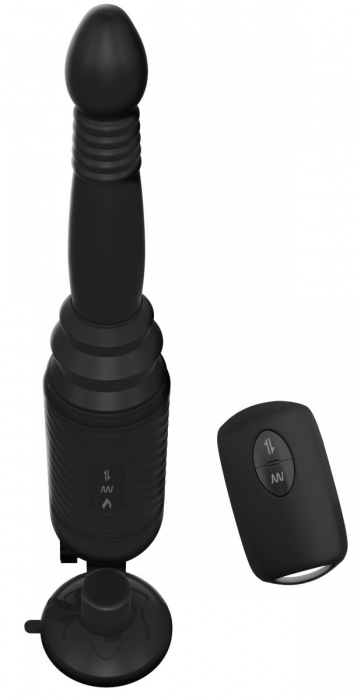 Черный вибромассажер с функцией поступательных движений Ass Thruster - Pipedream - купить с доставкой в Новошахтинске