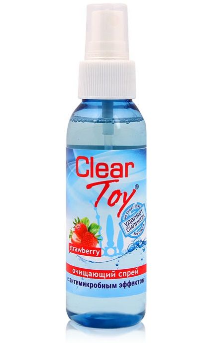 Очищающий спрей для игрушек CLEAR TOY Strawberry - 100 мл. - Биоритм - купить с доставкой в Новошахтинске