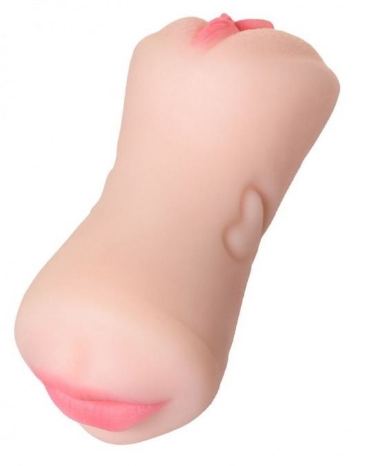 Телесный двусторонний мастурбатор Pretty Mouth - ротик и вагина - ToyFa - в Новошахтинске купить с доставкой