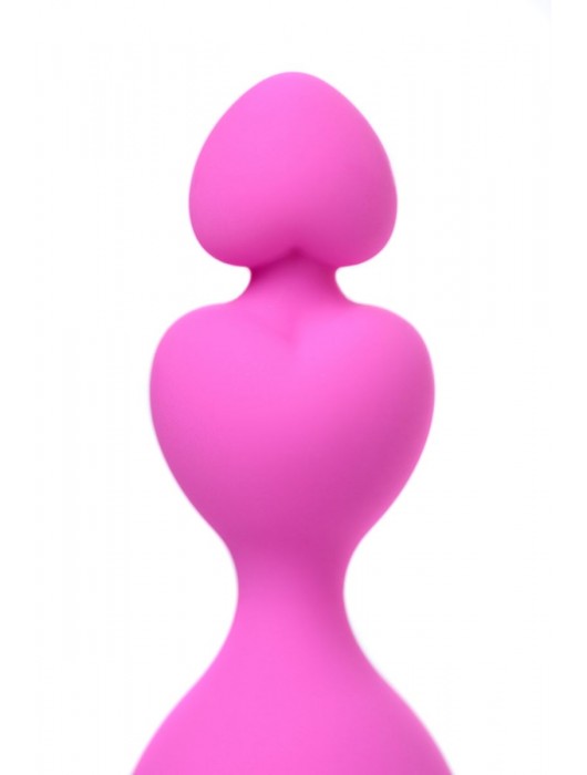 Розовая силиконовая анальная пробка Loverty - 8 см. - ToyFa