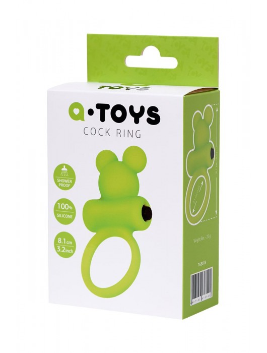 Зеленое виброкольцо на пенис A-Toys - A-toys - в Новошахтинске купить с доставкой