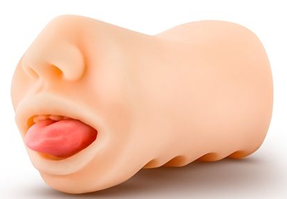 Телесный мастурбатор-ротик с язычком Oral Anne - Blush Novelties - в Новошахтинске купить с доставкой