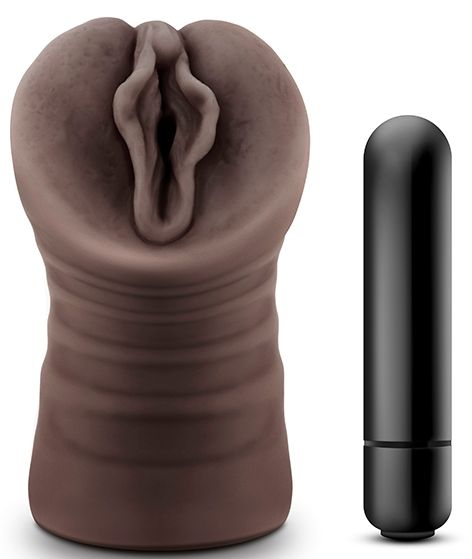 Коричневый мастурбатор-вагина Alexis - Blush Novelties - в Новошахтинске купить с доставкой