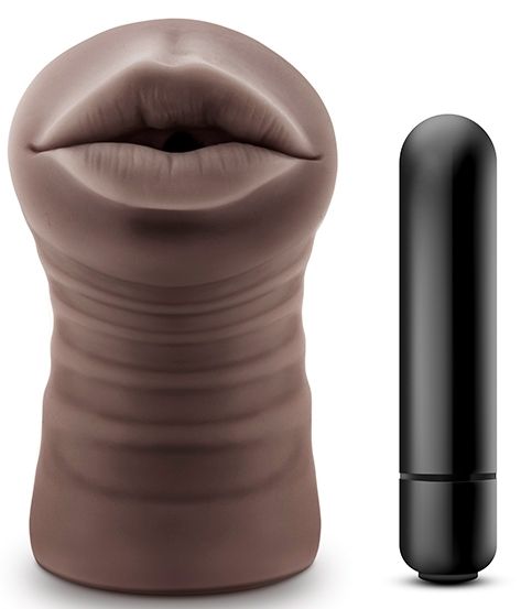 Коричневый мастурбатор-ротик Heather - Blush Novelties - в Новошахтинске купить с доставкой