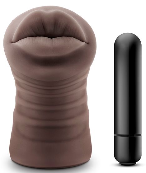 Коричневый мастурбатор-ротик Renee - Blush Novelties - в Новошахтинске купить с доставкой