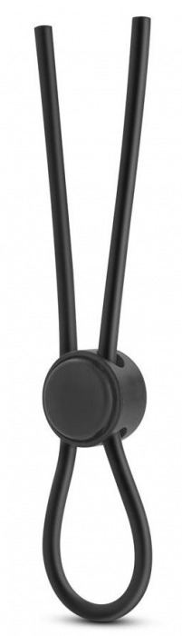 Черное силиконовое лассо на пенис SILICONE LOOP COCK RING - Blush Novelties - в Новошахтинске купить с доставкой