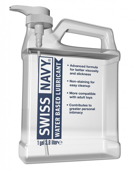 Канистра лубриканта Swiss Navy Water Based Lube на водной основе - 3,8 л. - Swiss navy - купить с доставкой в Новошахтинске