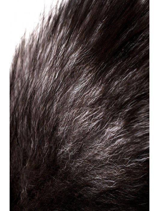 Серебристая металлическая анальная втулка с хвостом чернобурой лисы - размер S - ToyFa - купить с доставкой в Новошахтинске