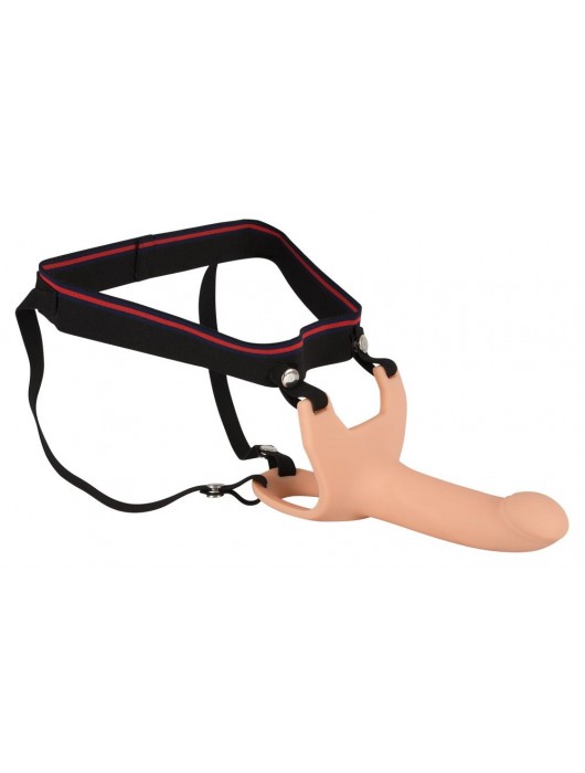 Силиконовый полый страпон на ремнях Silicone Strap-on - 16 см. - Orion - купить с доставкой в Новошахтинске