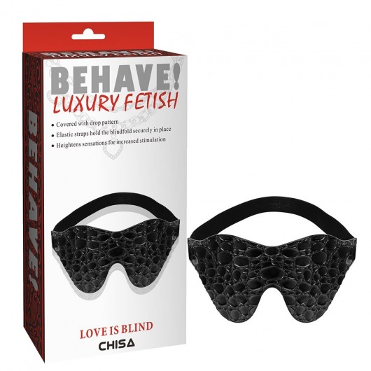 Черная маска на глаза Behave - Chisa - купить с доставкой в Новошахтинске