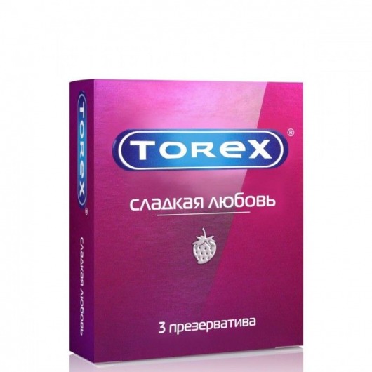 Презервативы Torex  Сладкая любовь  с ароматом клубники - 3 шт. - Torex - купить с доставкой в Новошахтинске