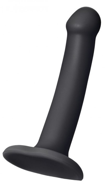 Черный фаллос на присоске Silicone Bendable Dildo S - 17 см. - Strap-on-me - купить с доставкой в Новошахтинске