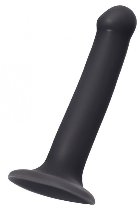 Черный фаллос на присоске Silicone Bendable Dildo M - 18 см. - Strap-on-me - купить с доставкой в Новошахтинске