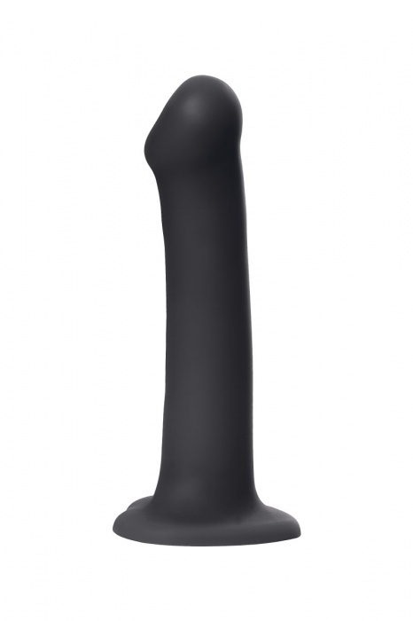 Черный фаллос на присоске Silicone Bendable Dildo L - 19 см. - Strap-on-me - купить с доставкой в Новошахтинске