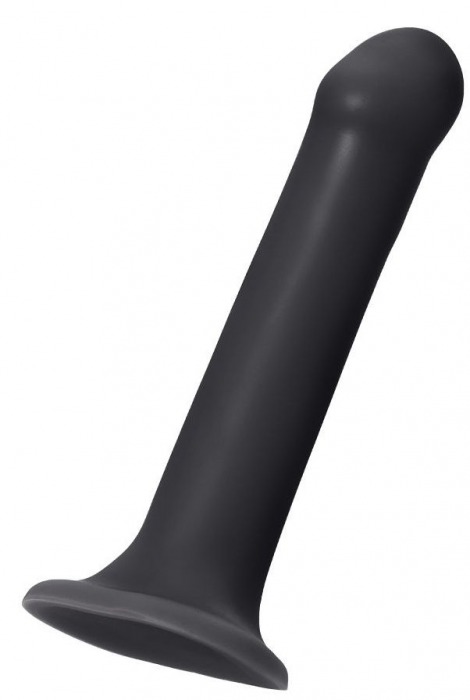 Черный фаллос на присоске Silicone Bendable Dildo XL - 20 см. - Strap-on-me - купить с доставкой в Новошахтинске
