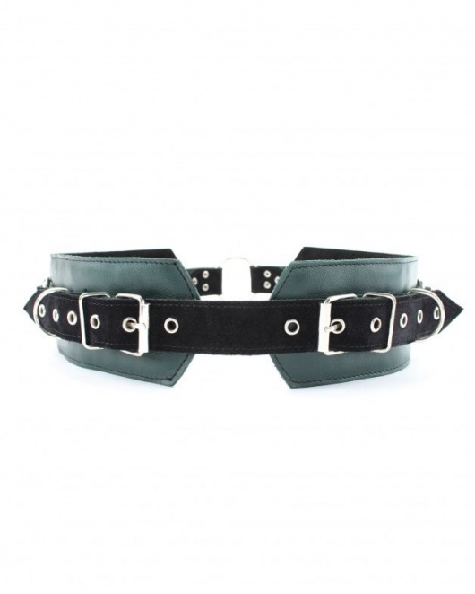 Изумрудный пояс Ladys Arsenal с колечками для крепления - БДСМ Арсенал - купить с доставкой в Новошахтинске