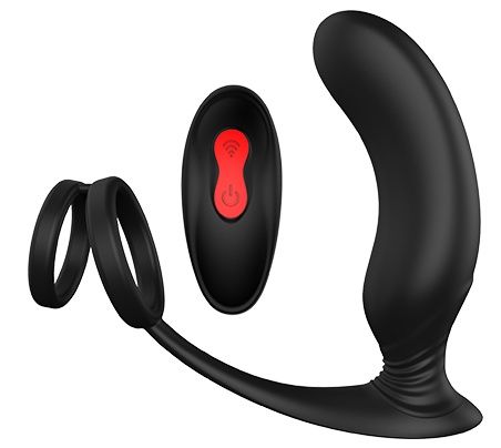 Черный массажер простаты REMOTE P-PLEASER - Dream Toys - в Новошахтинске купить с доставкой