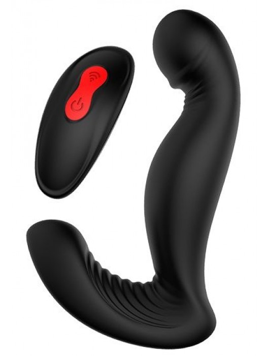 Черный вибромассажер простаты SWIRLING P-PLEASER - Dream Toys - в Новошахтинске купить с доставкой