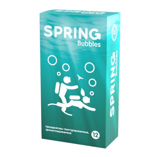 Презервативы SPRING BUBBLES с пупырышками - 12 шт. - SPRING - купить с доставкой в Новошахтинске