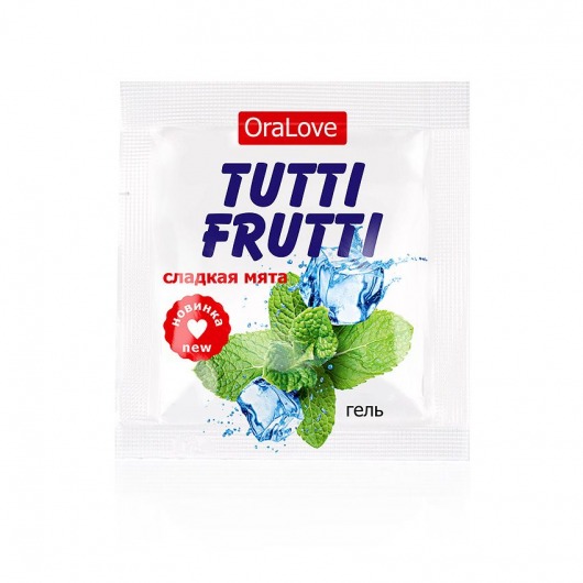 Пробник гель-смазки Tutti-frutti со вкусом мяты - 4 гр. - Биоритм - купить с доставкой в Новошахтинске