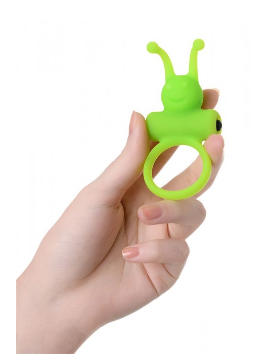 Зеленое эрекционное виброкольцо на пенис Cock Ring - A-toys - в Новошахтинске купить с доставкой