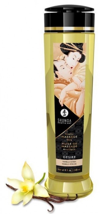 Массажное масло с ароматом ванили Desire - 240 мл. - Shunga - купить с доставкой в Новошахтинске